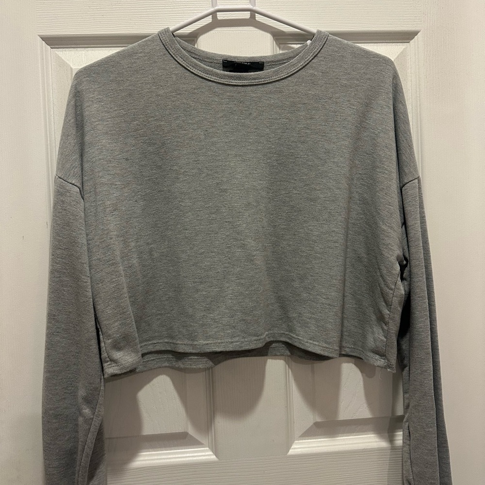 A long sleeve crop top